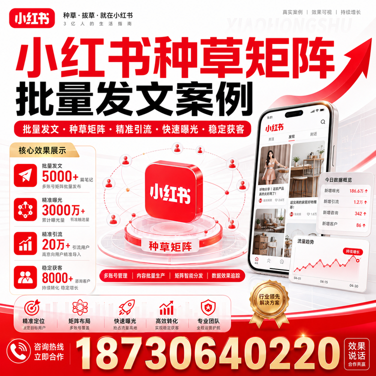 佛山小红书种草矩阵批量发文案例